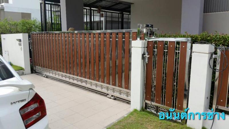 ประตูรั้วสแตนเลสบานเลื่อน กรุงเทพ - อนันต์การช่าง